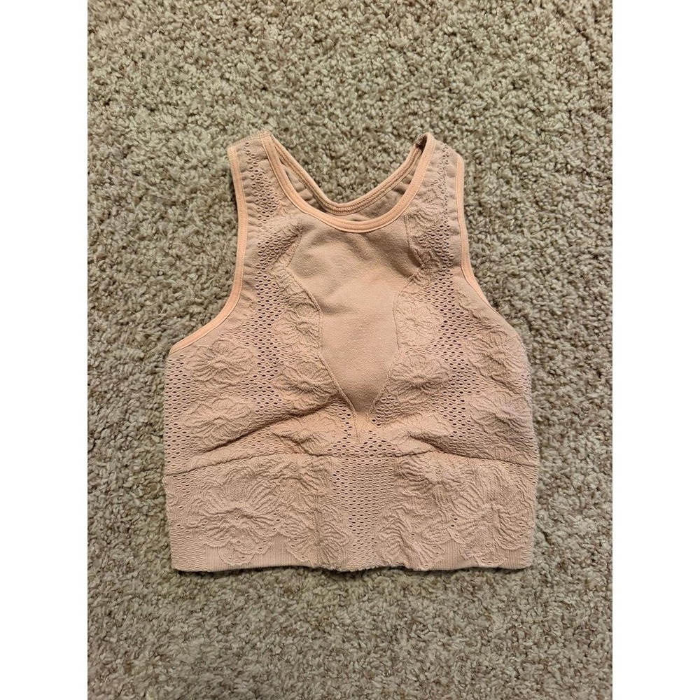 Women's Seamless Lace Sports Bra Free people beige/tan